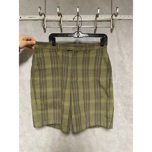 Patagonia Shorts Men 32 Olive Beige Plaid Chino Seersucker‎ Golf Casual Outdoors